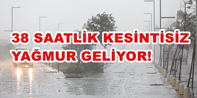 İstanbul'a 38 saat kesintisiz yağmur geliyor!